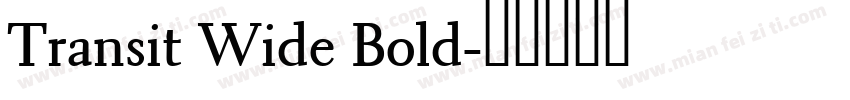 Transit Wide Bold字体转换